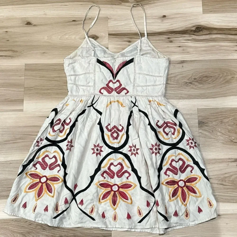 Free People Garden Party Mini Dress Embroidered Floral Women’s 2